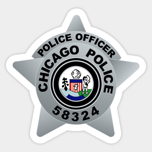 CHICAGO P.D. - BADGE - 58324 - POLICE OFFICER - SEAN ROMAN Sticker by emilybraz7